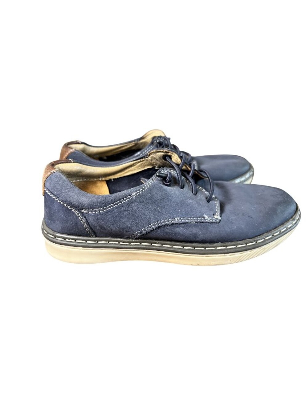 Johnston & Murphy Oxford Sneaker 11M Blue Leather Preppy Classic Wedding